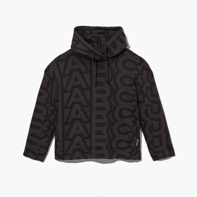 dk Marc Jacobs monogram oversized hættetrøje sort/kul 402Z495