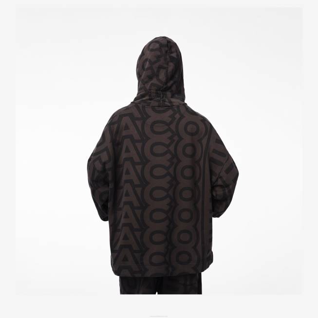 dk Marc Jacobs monogram oversized hættetrøje sort/kul 402Z495