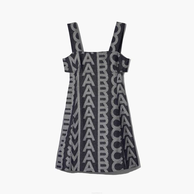 dk Marc Jacobs monogram denim udskæring kjole denim blå 402Z505