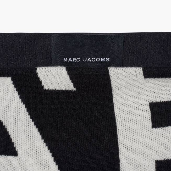 dk Marc Jacobs den monogram strikke tube nederdel sort/elfenben 402Z520