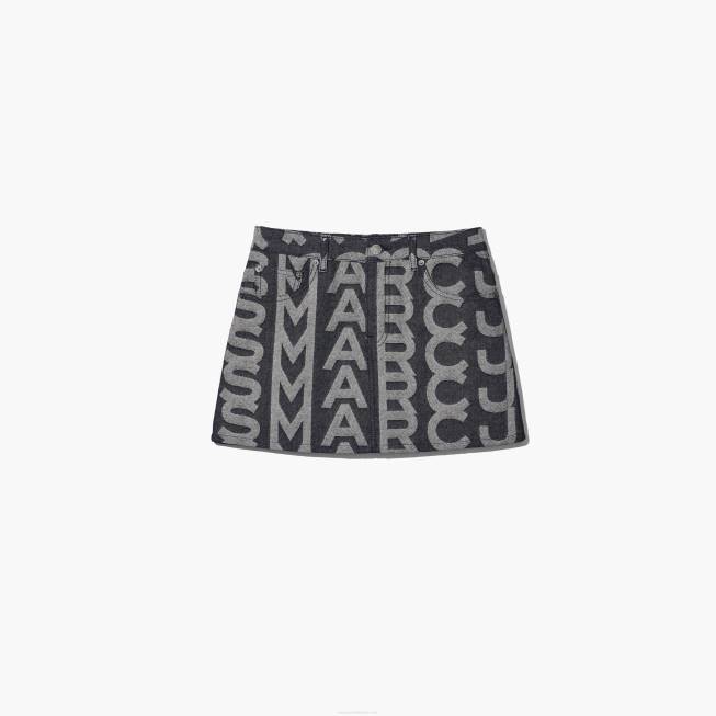 dk Marc Jacobs monogram denim mini nederdel denim blå 402Z509