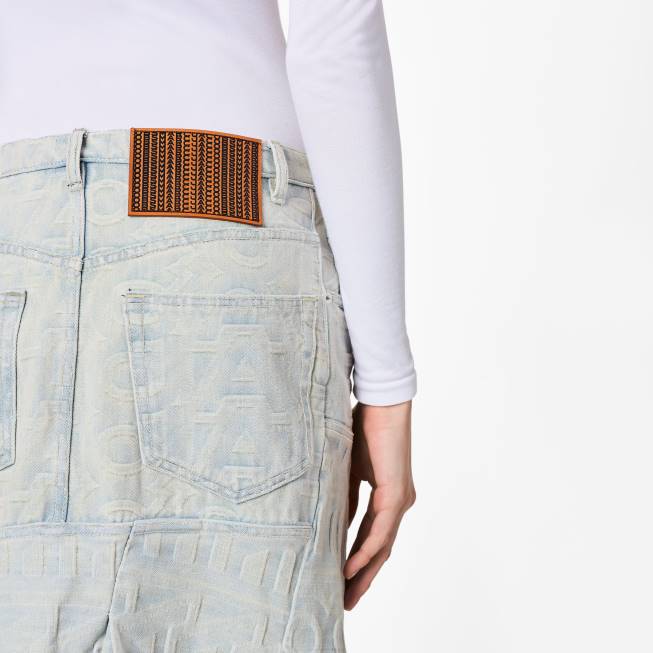dk Marc Jacobs monogram denimnederdel isblå 402Z475