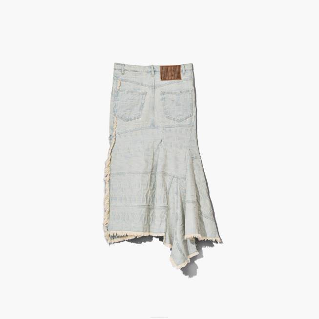 dk Marc Jacobs monogram denimnederdel isblå 402Z475