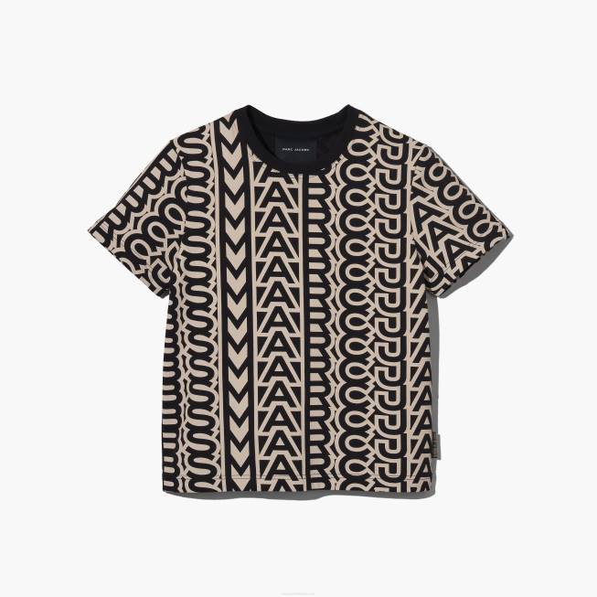 dk Marc Jacobs monogram baby t-shirt sort/elfenben 402Z482
