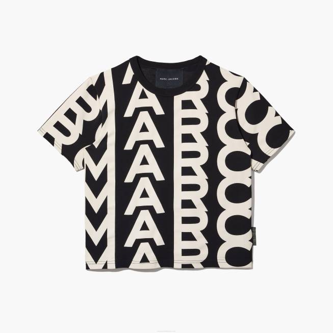 dk Marc Jacobs monogram baby t-shirt sort/elfenben 402Z518