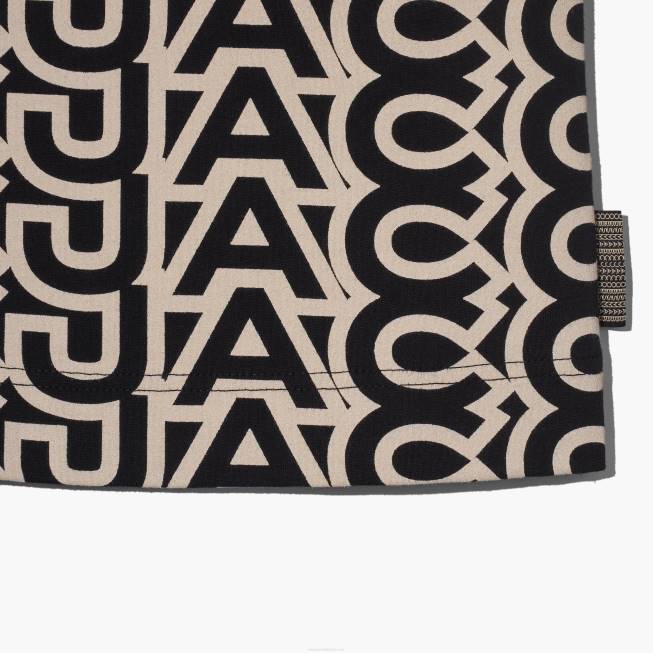 dk Marc Jacobs monogram stor t-shirt sort/elfenben 402Z483