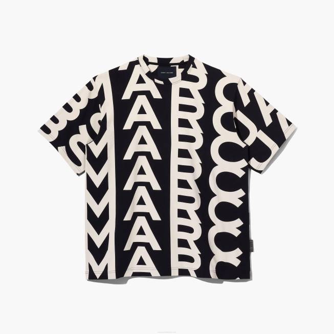 dk Marc Jacobs monogram stor t-shirt sort/elfenben 402Z519