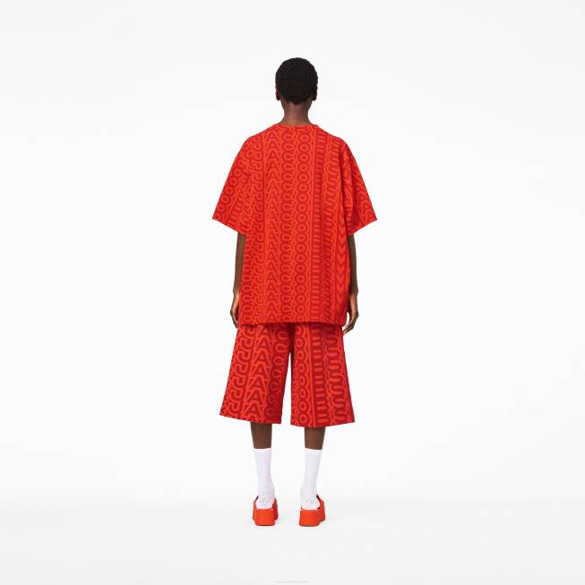 dk Marc Jacobs monogram store t-shirt elektrisk orange/ægte rød 402Z480
