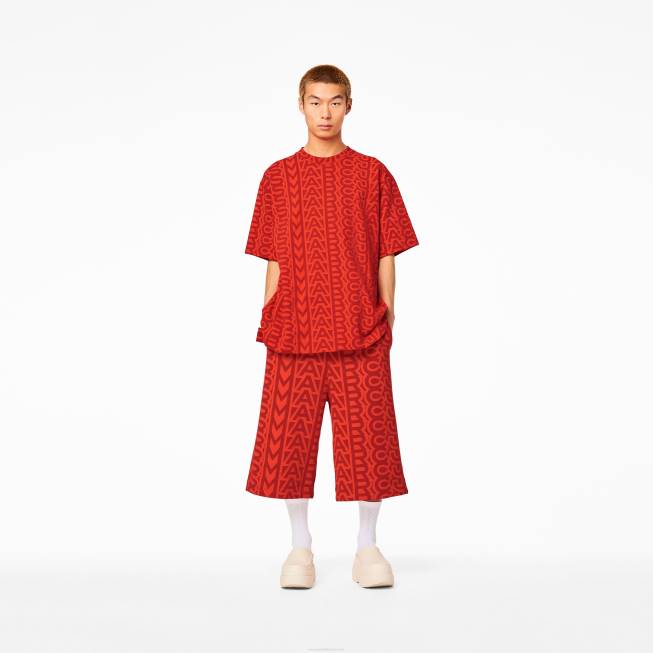 dk Marc Jacobs monogram store t-shirt elektrisk orange/ægte rød 402Z480