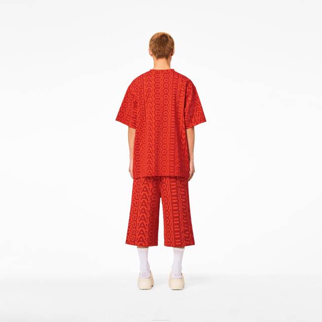 dk Marc Jacobs monogram store t-shirt elektrisk orange/ægte rød 402Z480