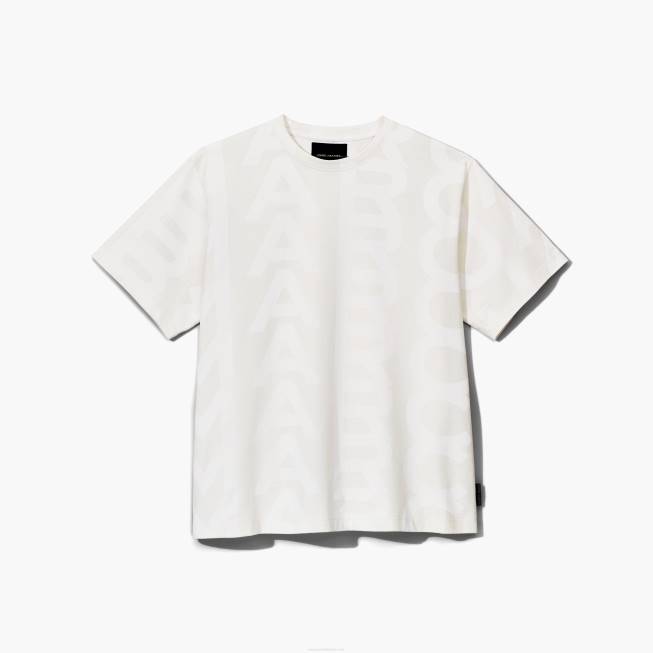 dk Marc Jacobs monogrammet stor t-shirt æggeskal/optik hvid 402Z488