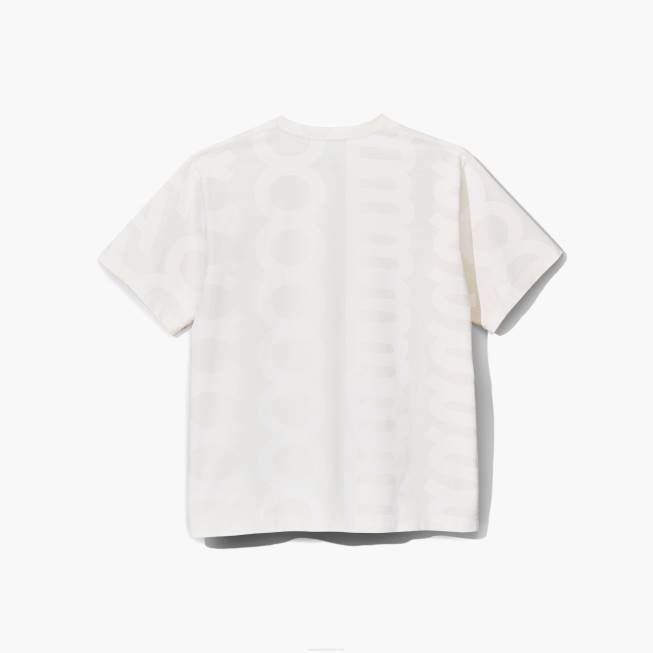 dk Marc Jacobs monogrammet stor t-shirt æggeskal/optik hvid 402Z488