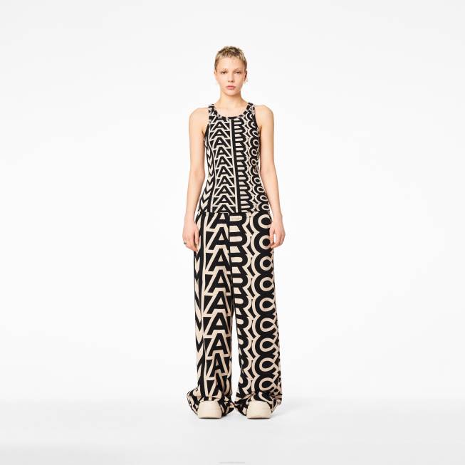 dk Marc Jacobs monogram rib tank sort/elfenben 402Z479