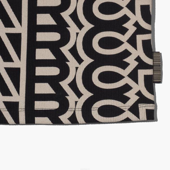 dk Marc Jacobs monogram rib tank sort/elfenben 402Z479
